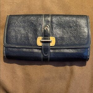 Louis Vuitton Black and Gold Leather Accessory